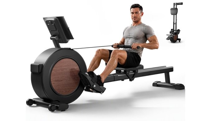 UMAY Rowing Machines for Home, Magnetic Rower Indoor with Dual Slide Rail