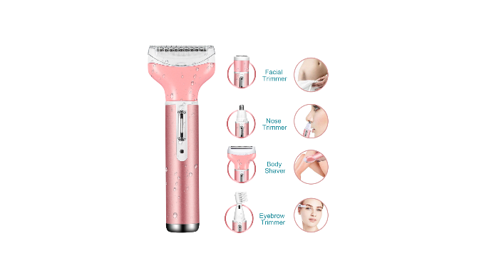 4 in 1 Men Electric Razor Cordless Hair Removal Ladies Shaver Painless ...