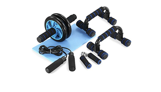 Dumbbell Set 5-in-1 AB Wheel Roller Kit-Home Gym Workout Abdominal