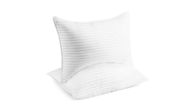 Beckham Hotel Collection Bed Pillows for Sleeping - Queen Size, Set of 2 -  Cooling, Luxury Gel Pillow for Back, Stomach or Side Sleepers 