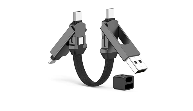 [Upgraded] CHAFON M3 USB C Cable 60W, 4 in 1 Multi Charging Cable Zinc