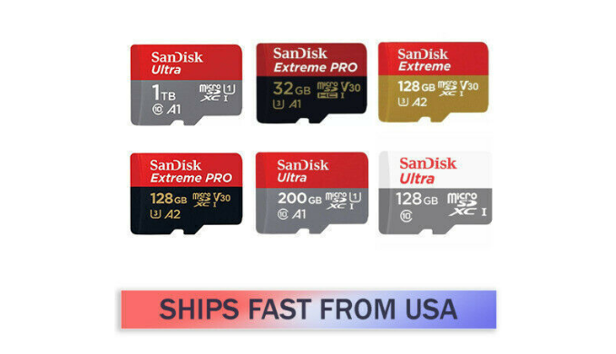 Micro SD Card SanDisk Ultra Extreme Pro 64GB/128GB/256GB/512GB/1TB Memory  Card