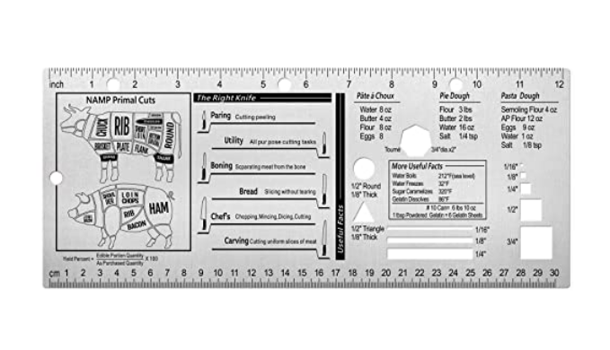 Chef's Culinary Tools Kitchen Ruler-Culinary Ruler for Kitchen