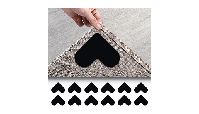 12 Pack] Rug Gripper, Double Sided Non-Slip Rug Pads Rug Tape Stickers  Washable Area Rug Pad Carpet Tape Corner Side Gripper for Hardwood Floors  and Tile - Coupon Codes, Promo Codes, Daily