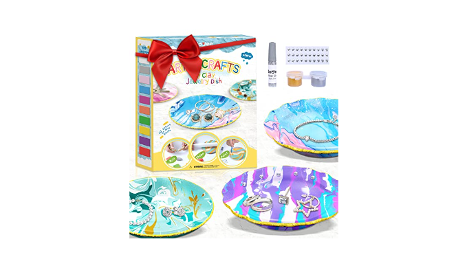 Soyee DIY Craft Kits Jewelry Dish Making Arts and Crafts for Girls Ages 8-12  Clay Art Projects Crafts for Kids - Teen Girl Gifts Creative Birthday Gift  Ideas - Coupon Codes, Promo