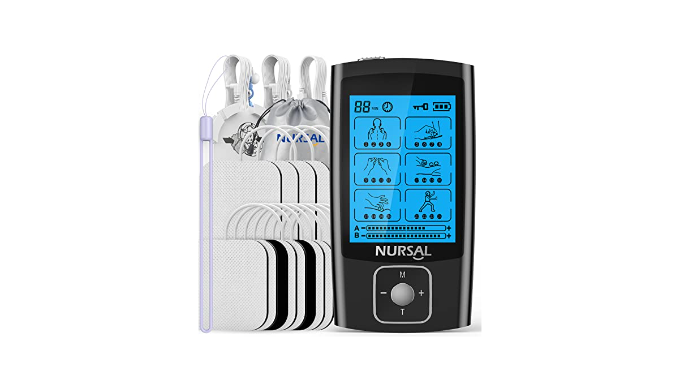 NURSAL TENS Unit with 12pcs Replacement Pads, Muscle Stimulator Machine for  Neck, Back, Sciatica Pain Relief, Rechargeable Electronic Pulse Massager 24  Modes 20 Intensity - Coupon Codes, Promo Codes, Daily Deals, Save