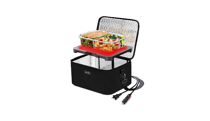 Portable Oven, 12V, 24V, 110V Car Food Warmer, Portable Mini Oven, Personal Microwave, Heated Lunch Box for Cooking and Reheating Food in Car,  Truck, Travel, Camping, Work, Home