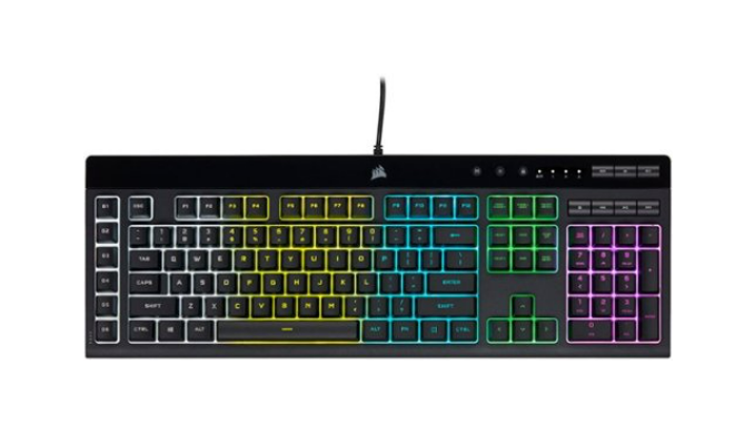 CORSAIR - K55 RGB Pro LITE Full-size Wired Dome Membrane Gaming