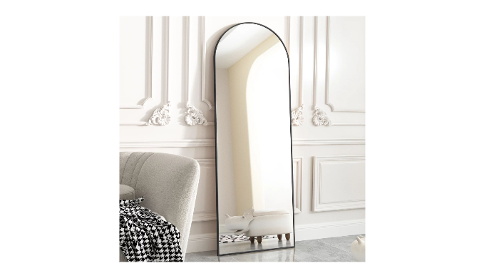 BEAUTYPEAK 64x21 Full Length Mirror Arched Standing Floor Mirror