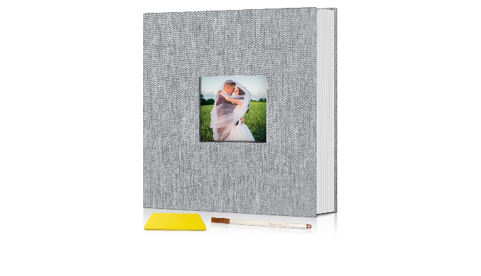 Popotop Photo Album Self Adhesive with Picture Display Window,40 Pages DIY  Scrapbook Album for 4×6-8×10 Picture,Linen Cover Memory Book for Wedding  Family, with Scraper and Metallic Pen - Coupon Codes, Promo Codes