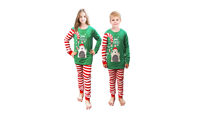 Matching Christmas Pajamas Family Set Adult Child Infant Pjs Xmas Bear One  Piece