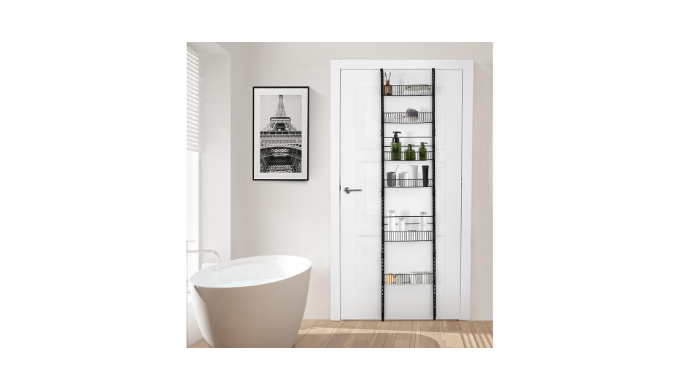 Wall Mount Bathroom Cabinet Storage Organizer with Doors and Shelves-Gray | Costway