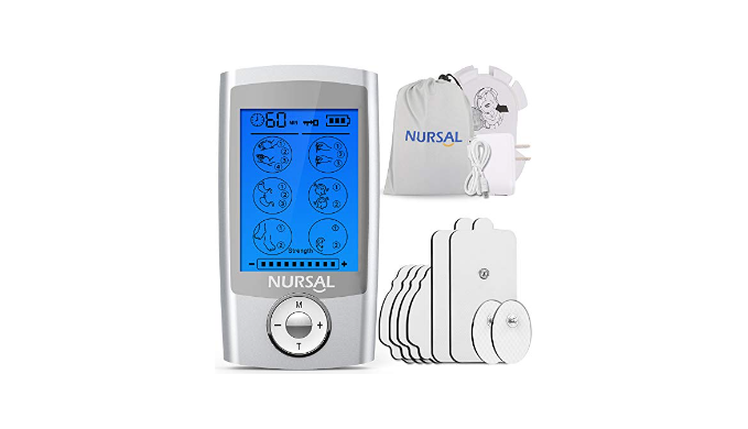 NURSAL TENS Unit Muscle Stimulator, Rechargeable TENS Machine EMS Pulse  Massager with Charger Adapter for Back and Shoulder Pain Relief and Muscle  Strength, - Coupon Codes, Promo Codes, Daily Deals, Save Money