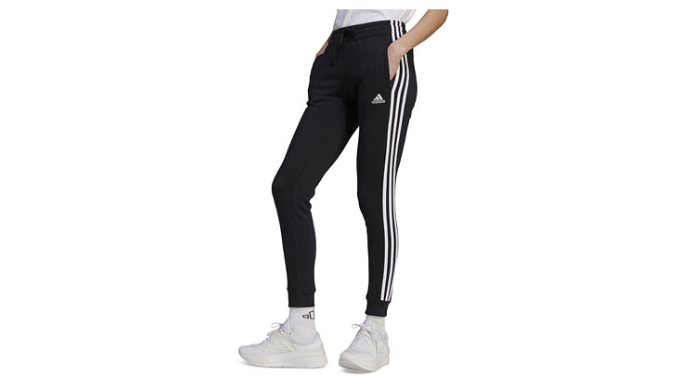 women's 3 stripe cotton fleece sweatpant jogger