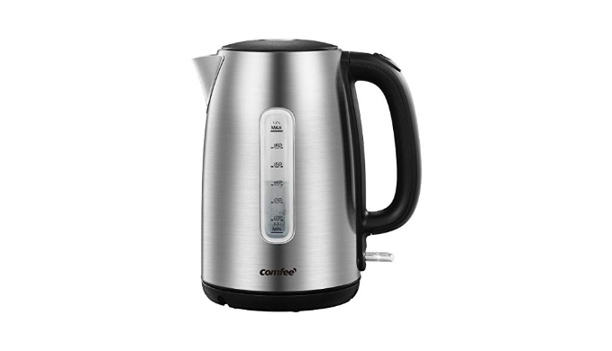 COMFEE' Stainless Steel Cordless Electric Kettle. 1500W Fast Boil with LED  Light, Auto Shut-Off and Boil-Dry Protection. 1.7 Liter - Coupon Codes,  Promo Codes, Daily Deals, Save Money Today