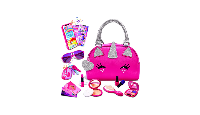 Unicorns Gifts for Girls Purse - Toddler Purse Set Pretend Play Makeup Toys  for 3 4 5 Year Old Girls, Gifts for 3 4 5 Year Old Girl Toys Age 4-5 6-7