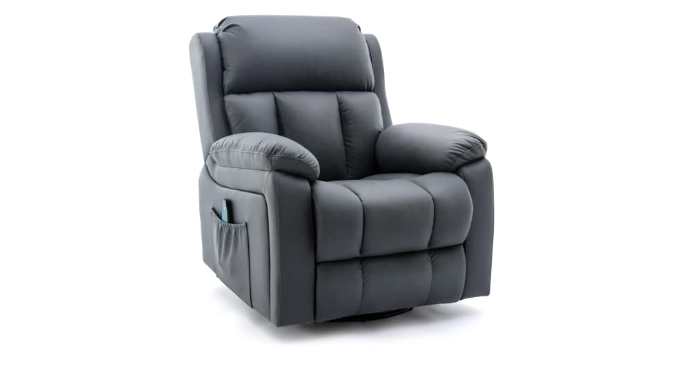 Big and Tall Black Power Lift Recliner Chair for Elderly with Massage