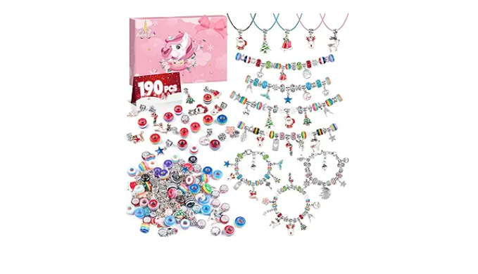Anicco Bracelet Making Kit for Girls,190PCS Charm Bracelet Making Kit with  Beads,and Necklace for DIY Craft Gifts for Teen Girls Age 8-12,Christmas  Gifts for Girls, with A Unicorn Gift Box - Coupon
