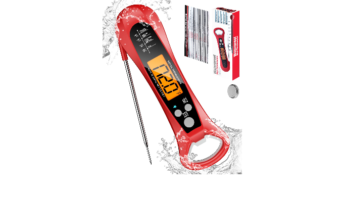 ROUUO Meat Thermometer Digital for Grill and Cooking, Waterproof