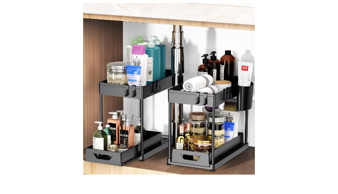 Fkprorjv Under Sink Organizers and Storage, 2 Pack Kitchen