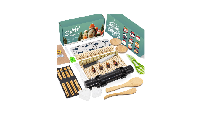 24 in1 Sushi Roller Kit,Kitchen Gifts for Women,Sushi Making Kit