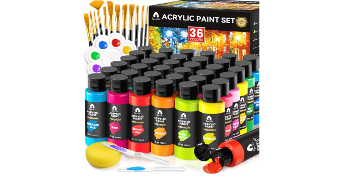 Acrylic Paint Set (Set of 12) Paints