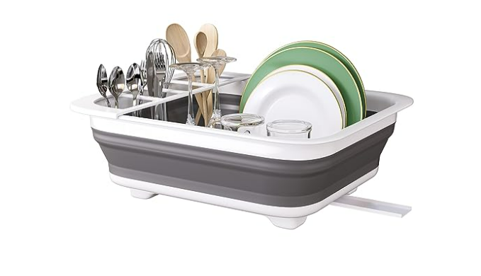 Otiyer Collapsible Dish Drying Rack for Kitchen Storage Tray Dinnerware  Drainer Foldable Portable Dish Drying Rack for Kitchen RV Campers,Travel  Trailer Save Space Easy to Store - Coupon Codes, Promo Codes, Daily