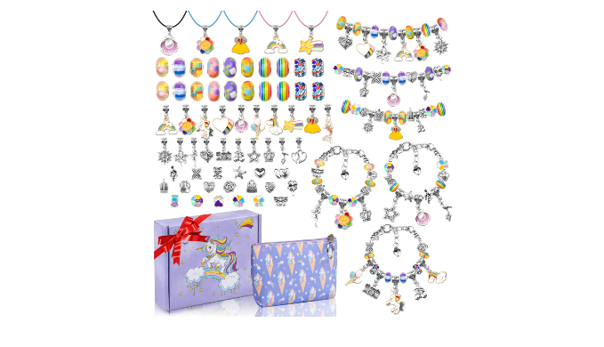 Anicco Jewelry Making Kit for Girls Age 8-12, with Pendant Charms