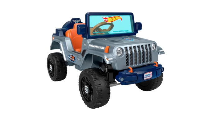 Power Wheels Hot Wheels Jeep Wrangler Toddler Ride On Toy with