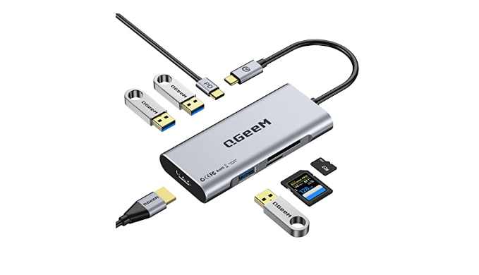 QGeeM Cable Adaptador USB C a HDMI 4K, Adaptador USB Tipo-C a HDMI