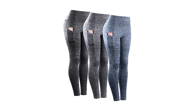 NELEUS Womens Yoga Running Leggings with Pocket Tummy Control High  Waist,Black+Gray+NavyBlue,US Size S - Coupon Codes, Promo Codes, Daily  Deals, Save Money Today