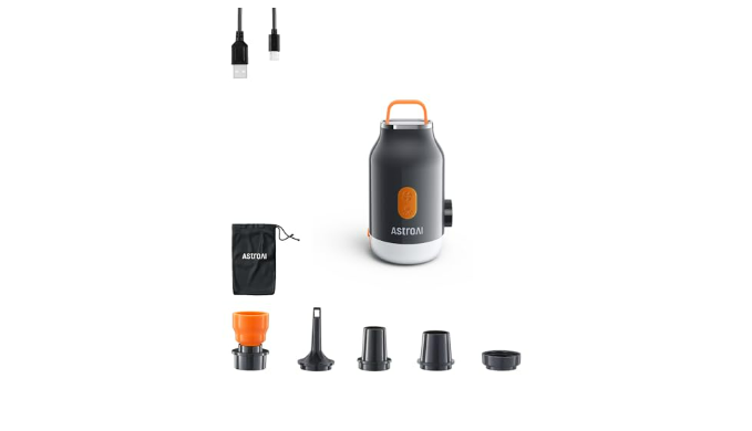 B-Qtech Portable Air Pump For Inflatables, Mini Air Mattress