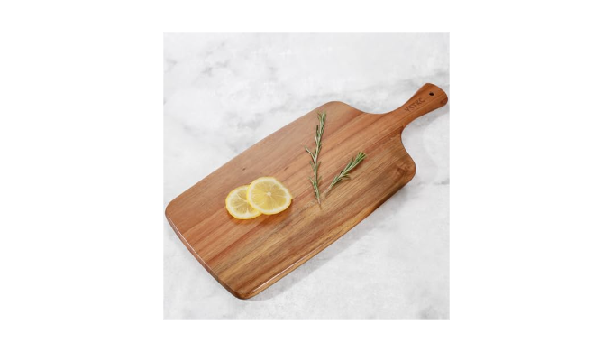 YSTKC Acacia Wood Cutting Boards Set Of 3 PCS For Kitchen, Large Wooden Cutting Board Set Handle Thick Chopping Board Butcher Block Wooden Trays Meat Fruit V