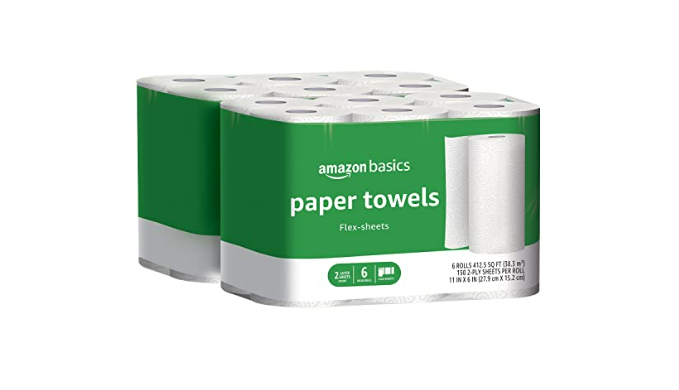 Amazon Basics 2 Ply Flex Sheets Paper Towels 12 Basics Rolls 32 Regular Rolls Everyday Value Amazon Basics 2 Ply Flex Sheets Paper Towels 12 Basics Rolls 32 Regular Rolls Everyday Value