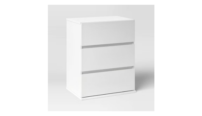 3 Drawer Modular Dresser Chest White Room Essentials™: Laminate