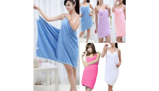 Quick-Dry Microfiber Towel Wrap Bathrobe - Coupon Codes, Promo Codes ...