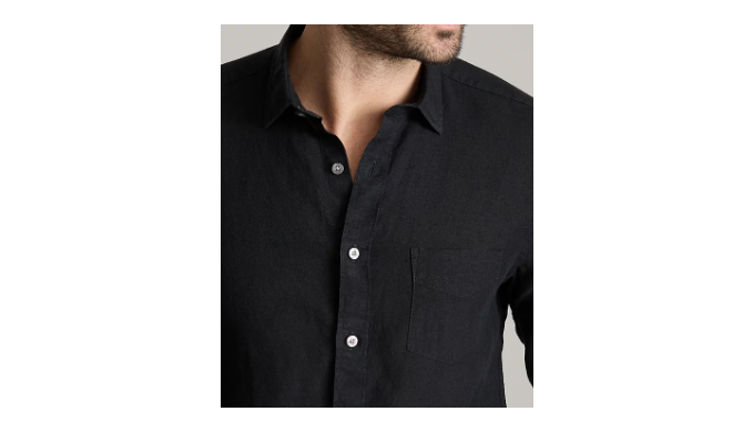 UNTUCKit Men's Regular Fit Wrinkle Resistant Linen Vin Santo