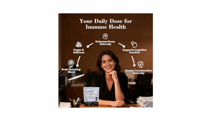 QualiLife Mushroom Gummies for Focus \u0026 Memory - Brain Supplement with Lion\u2019s Mane, Alpha-GPC ...