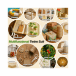 5 Pack Natural Twine String Suit: Jute Twine For Crafts Gardening